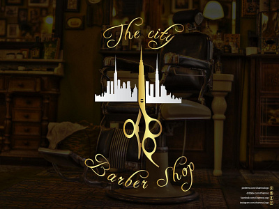The City Barber Shop (Barber Shop Logo) branding graphic design logo
