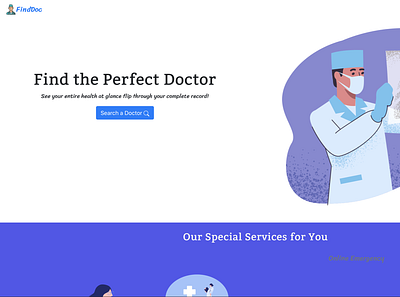 Find Doc Web Site UI covid covid 19 doctor doctors health healthcare online ui ux website