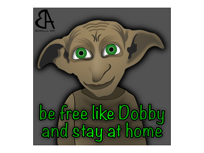Dobby design dobby flat harrypotter illustration vector