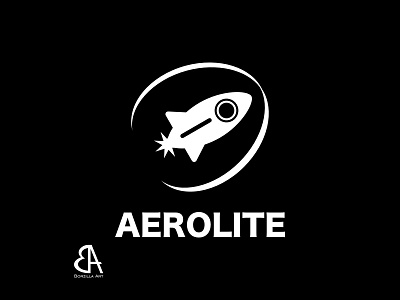 Aerolite aerolite branding design flat illustration logo logochallenge logodesign minimal rocketship vector