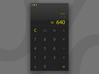 Daily UI Challenge :: Day 4 - Calculator