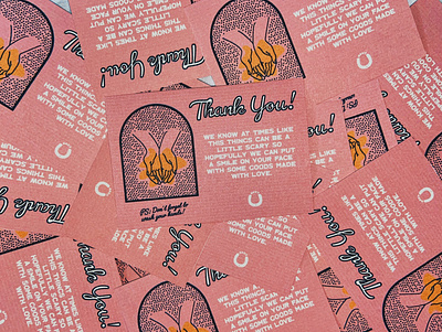 Corona Virus Thank You Cards graphic design illustration