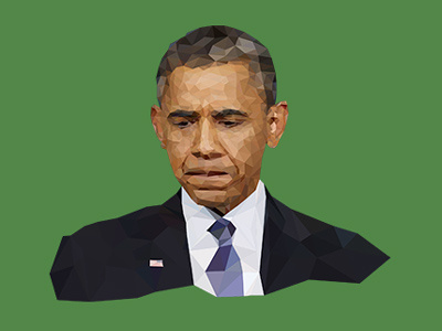 Obama low lowpoly obama poly polygon portrait president triangulation vector