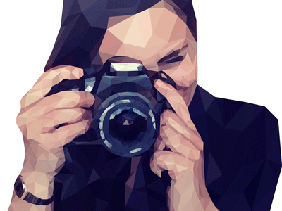 Say cheese art autoportrait camera digital digital portrait illustration illustrator poly portrait realistic vector