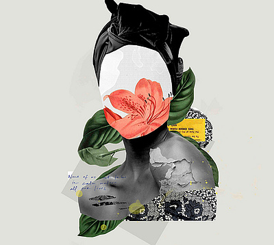 Azalea art art direction collage design illustration poster woman