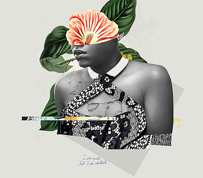 Lavatera anatomy art art direction collage design illustration poster woman
