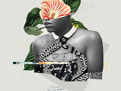 Lavatera anatomy art art direction collage design illustration poster woman