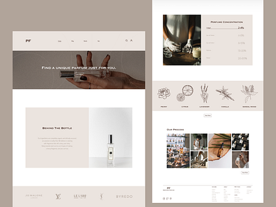 Perfume web design concept