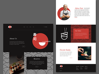 Sushi Web design branding design graphic design illustration logo sushi ui ux vector webdesign