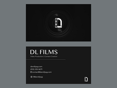 DL FILMS Business Card Design branding design film graphic design logo typography vector videography