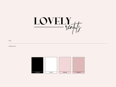 Lovely Rentals Logo branding design graphic design illustration logo minimal rental typography