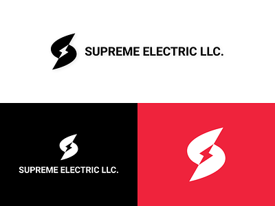 Supreme Electrical LLC. Logo branding design electrical graphic design letters logo typography