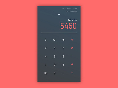 Daily UI challenge #004 — Calculator