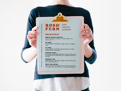 Rose & Fern Logo and Menu Design adobe indesign cafe design graphic design logo logo design menu menu design restaurant type typogaphy