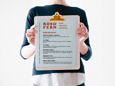 Rose & Fern Logo and Menu Design