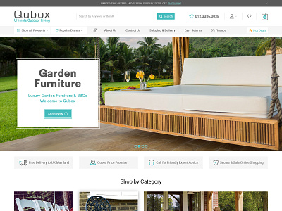 Qubox - Home & garden living online store bbqs bigcommerce bigcommerce stencil branding ecommerce ecommerce design ecommerce website ecommerce website design furniture furniture store furniture website luxury garden furniture outdoor furniture outside furniture web web design website website design