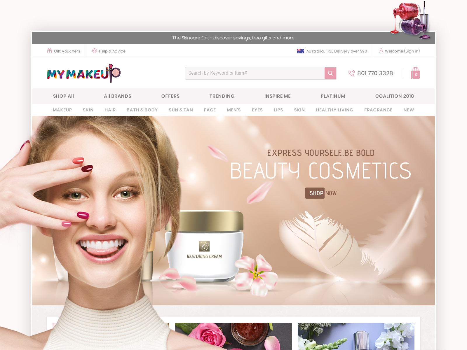 My Makeup: Comprehensive range of beauty products store by DIT 