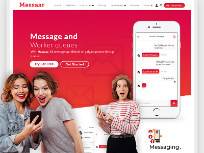 Messaar chart development message messages messenger service web web design website website design wordpress work