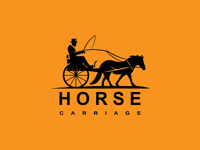 Horse Carriage Logo riding horse