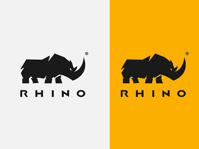 Rhino Logo animation app branding design illustration logo rhino rhino sold logo rhinos solid rhinos typography ui ux vector