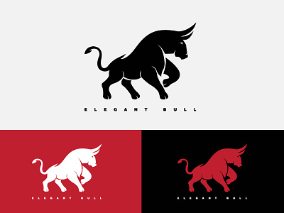 Bull Logo 3d animation branding graphic design logo motion graphics ui