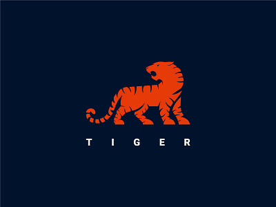 Tiger Logo 3d animation app brand branding design graphic graphic design illustration logo motion graphics professional simple tiger typography ui unique ux vector