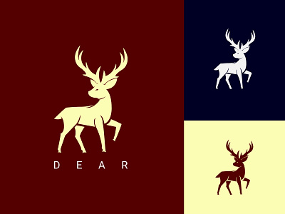 Dear Logo adventures animation app branding branding logo dear colorful logo dear creative logo dear logo deer design design forest logo horn logo illustration logo minimal uniqe logo mountain typography ui ux vector