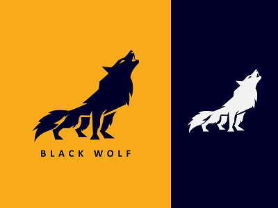 Wolf Logo black graphic design ui ux vector
