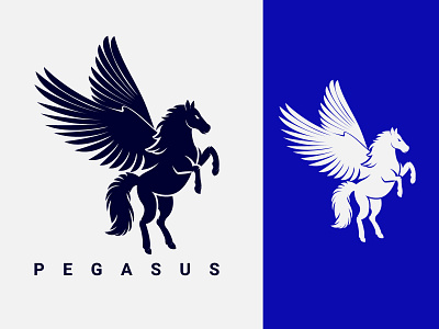 Pegasus Logo agency animal branding company estate flying graphic design logo luxury pegasus pegasus logo professional race real template ui ux vector wing winged