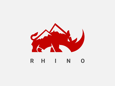 Rhino Logo animal branding creative logo graphic design heavy logo powerpoint prefabricated reliability rhino logo rhinoceros rhinos safari savannah strength strong ui ux vector wild