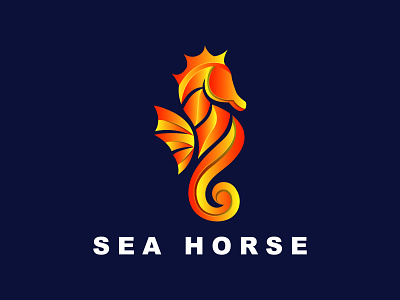 SeaHorse Logo 100unique animal logo branding creative logo design graphic design illustrator design logo logo for sale minimal list seahorse typography ui uiux designer ux vector