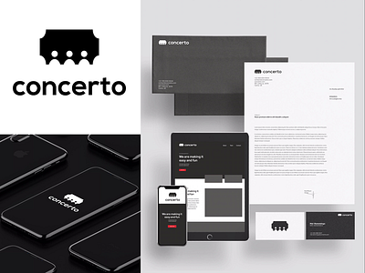 Concerto Logo Concept branding graphic design identity design logo design music app