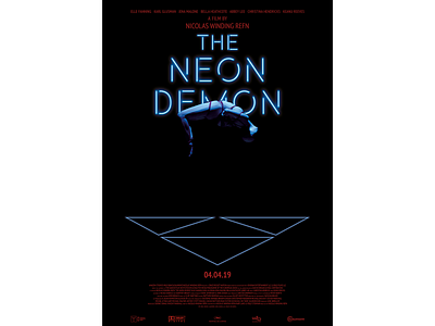 The Neon Demon poster artwork horror lettering movie poster neon photo editing photoshop suspense