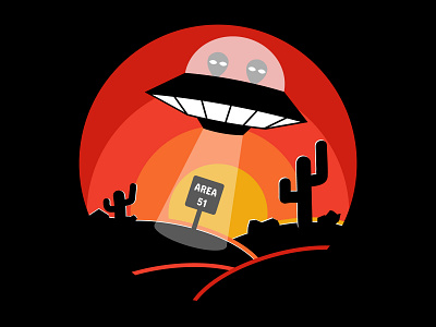 Storm Area 51 alien area 51 cactus creature creepy design illustration orange raid red space steal stone storm studying sun t shirt take away vector yellow