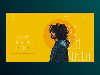 Musician Concept Website artist caribbean concept design landing modern music music player puertorico rapper ui website