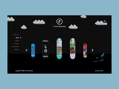 SkateShop 8bit concept design landing modern shop skate ui website