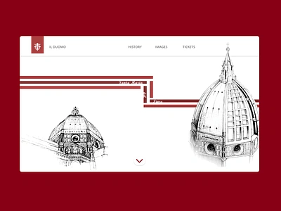 IL Duomo concept design florence landing landing page modern sketch turism web