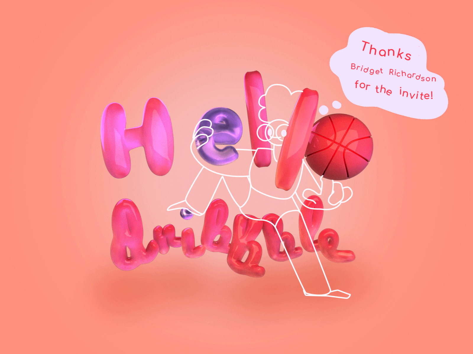 Hello Dribbble! 2d 3d hello dribbble hellodribbble motion design