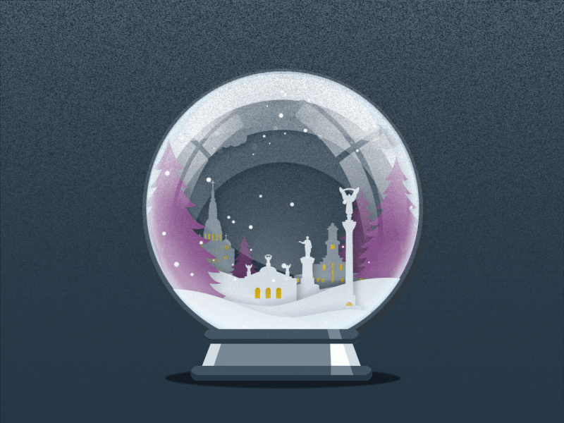 snowglobe2021 2021 city night snow snow globe