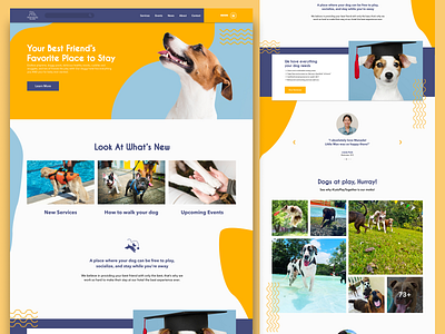 Manada Dog Hotel Website Redesign booking branding bright clean dog fun happy minimalistic pets redesign simple travel ui ux website website redesign