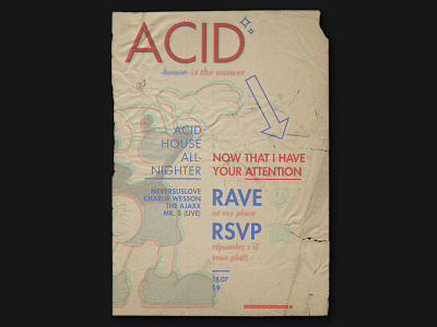 ACID acid flyer house lsd music poster rave techno