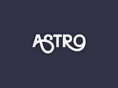 ASTRO design graphic design screen typography web wordmark