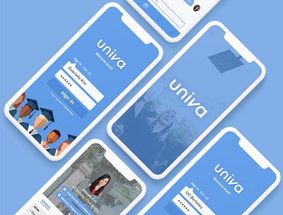 Univa adobexd app concept app design app ui app ui ux application design blue blueappui branding design sprint mobile mobile design mobile ui ui uidesign uiux uiuxdesign xd xd design