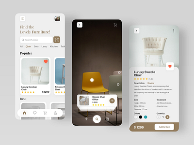 Furniture Shop App Design