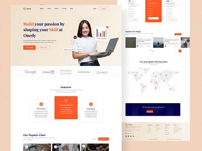 Onedy - Online Course Landing Page 📚