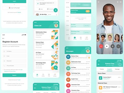 Qelas - Online Classroom App app appdesign classroom design dribbble exploration explore figma flat ios minimalist onlineclass shot showcase students studying teacher teaching ui uidesign