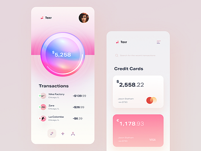 Finance & Credit Card - Fintech Mobile App