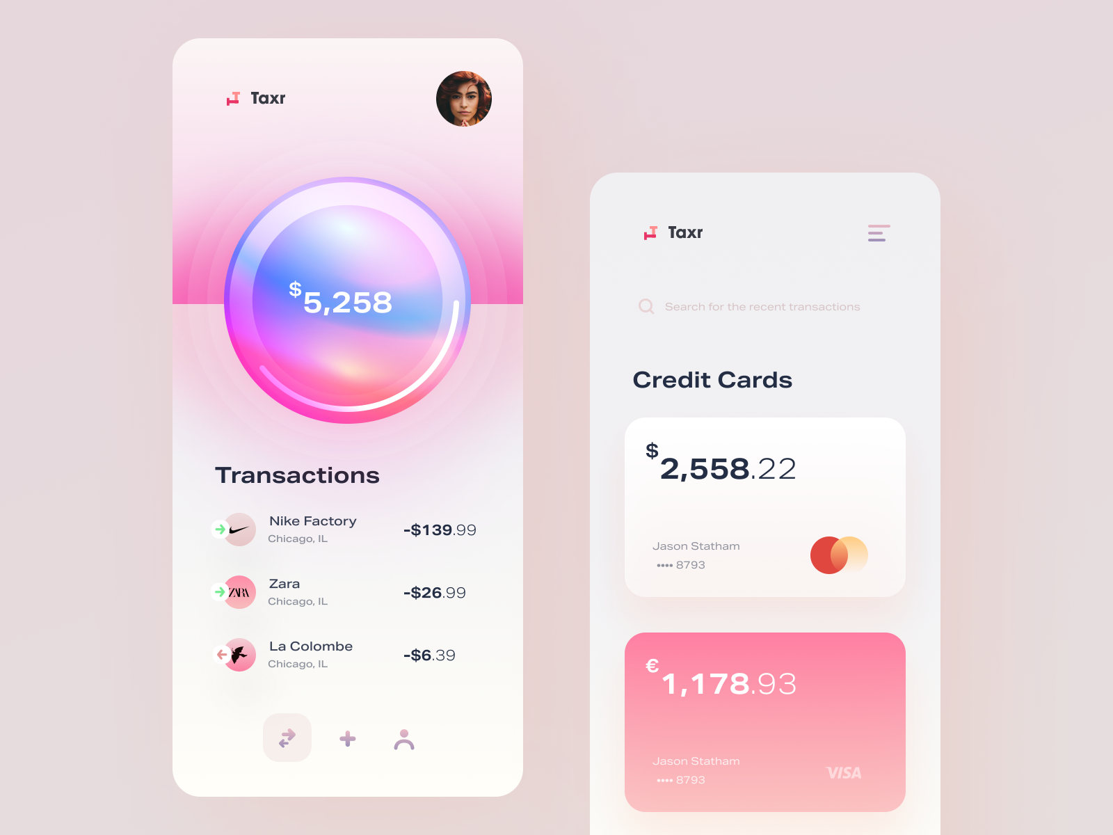 Finance & Credit Card - Fintech Mobile App by Hxgon on Dribbble