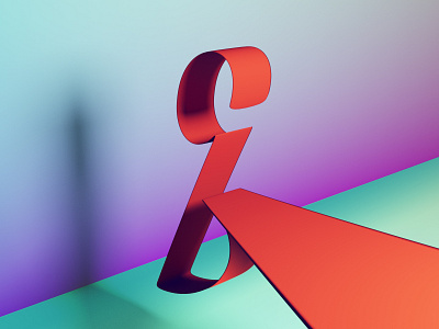 36 Days of type — Q 36days q 36daysoftype alphabet blender blender3d gradient gradients letter lowercase typography