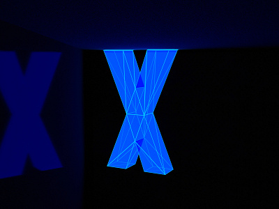 36 Days of type — X 36days x 36daysoftype 3d alphabet blender blender3d dark hologram letter typography x x files